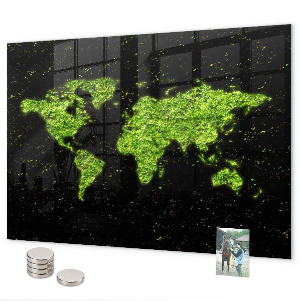 Tableau magnétique Carte du monde