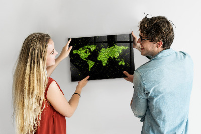 Tableau magnétique Carte du monde