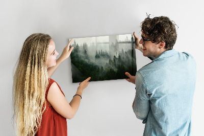 Tableau magnétique Forêt brumeuse