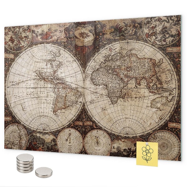 Tableau magnétique Carte du vieux monde