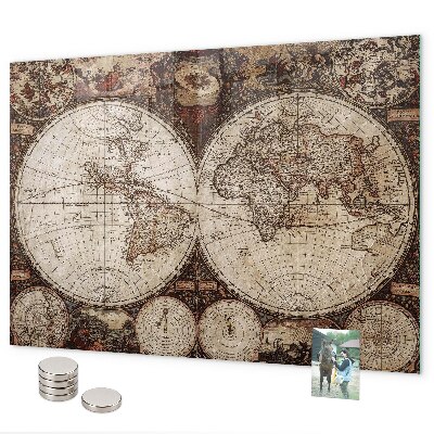 Tableau magnétique Carte du vieux monde