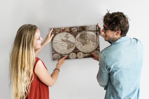 Tableau magnétique Carte du vieux monde