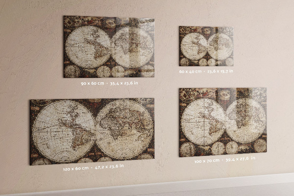 Tableau magnétique Carte du vieux monde