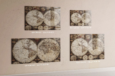 Tableau magnétique Carte du vieux monde