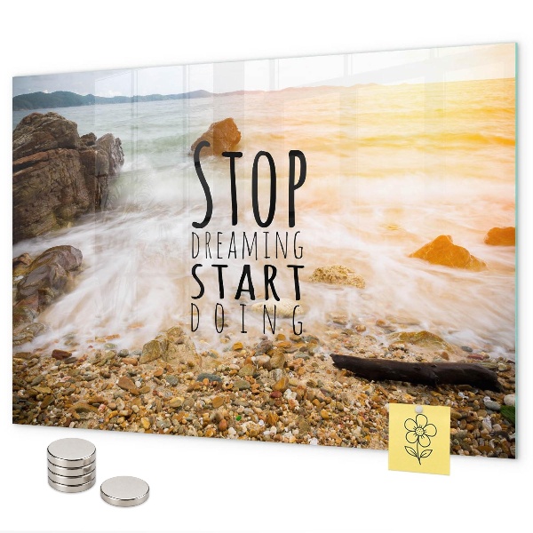Tableau magnétique mural Texte de motivation