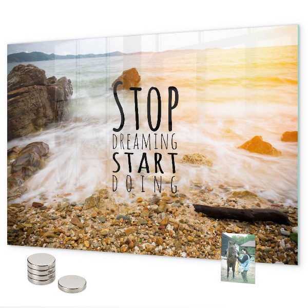 Tableau magnétique mural Texte de motivation