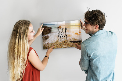 Tableau magnétique mural Texte de motivation