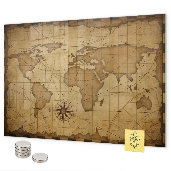 Tableau magnétique Carte du vieux monde