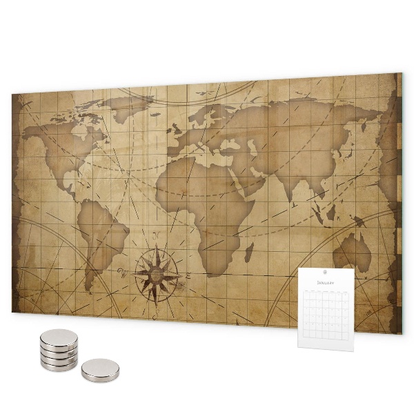 Tableau magnétique Carte du vieux monde