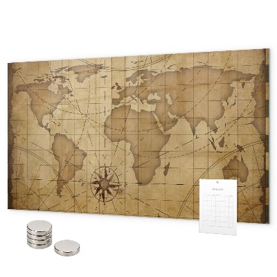 Tableau magnétique Carte du vieux monde