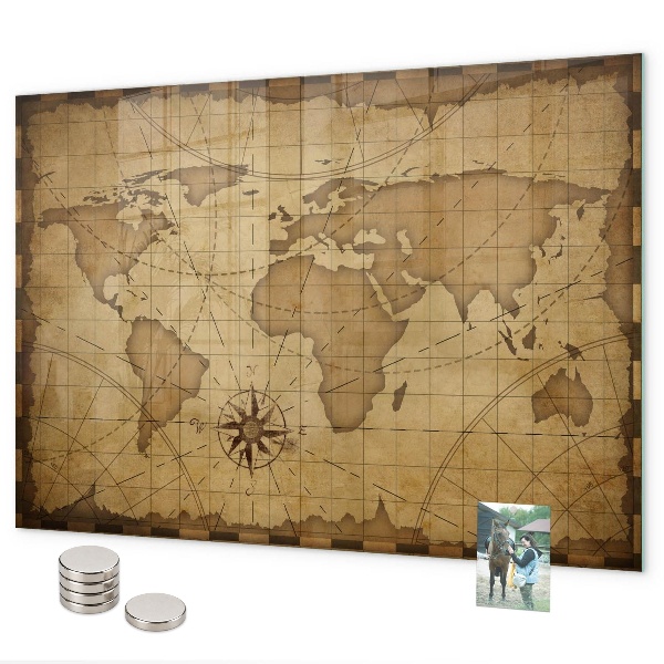 Tableau magnétique Carte du vieux monde