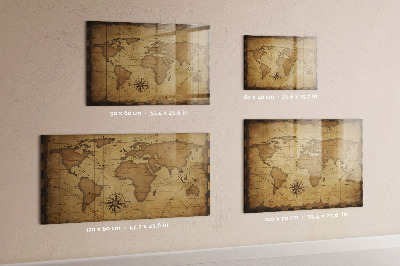 Tableau magnétique Carte du vieux monde
