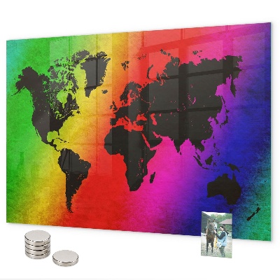 Tableau magnétique mural Carte du monde