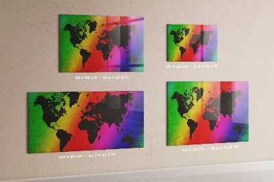 Tableau magnétique mural Carte du monde