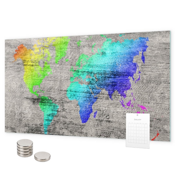 Tableau magnétique Carte du monde