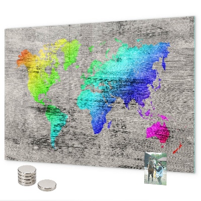 Tableau magnétique Carte du monde