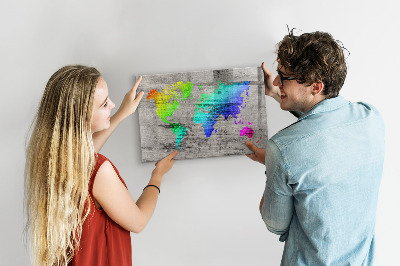 Tableau magnétique Carte du monde