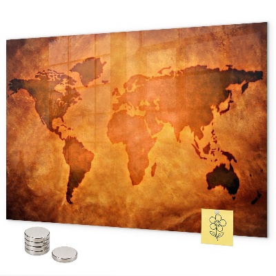 Tableau magnétique mural Grande carte du monde