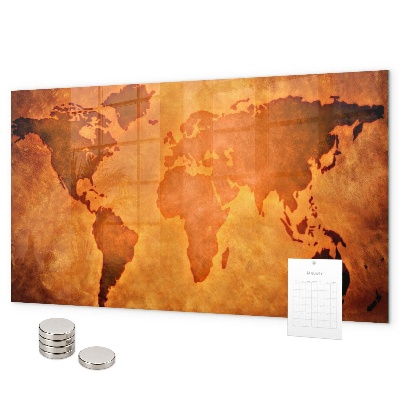 Tableau magnétique mural Grande carte du monde