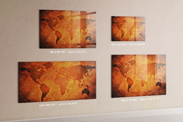 Tableau magnétique mural Grande carte du monde