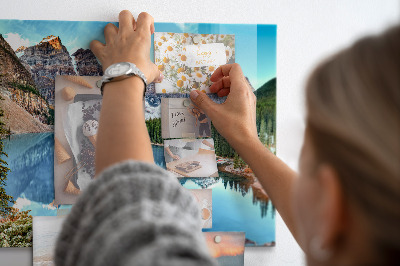 Tableau magnétique mural paysage de montagne