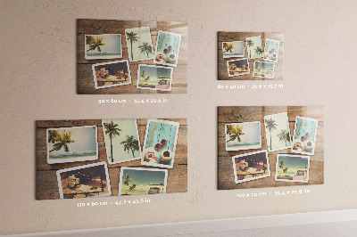Tableau magnétique mural Photos Polaroid