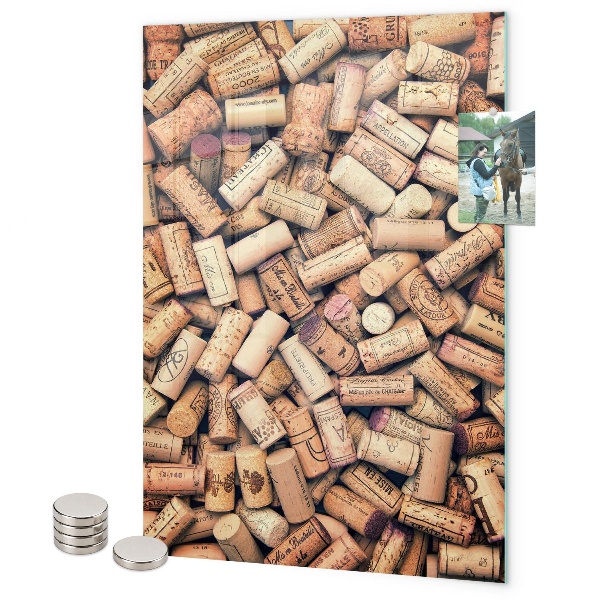 Tableau magnétique décoratif bouchons de vin
