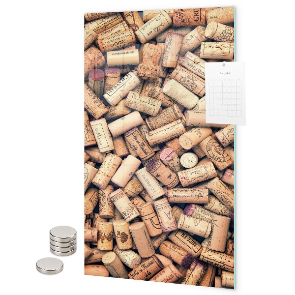 Tableau magnétique décoratif bouchons de vin