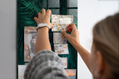 Tableau magnétique décoratif feuilles tropicales sombres