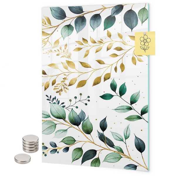 Tableau magnétique décoratif Feuilles délicates