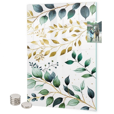 Tableau magnétique décoratif Feuilles délicates