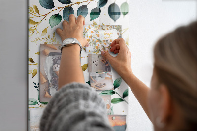 Tableau magnétique décoratif Feuilles délicates