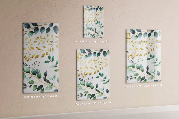 Tableau magnétique décoratif Feuilles délicates