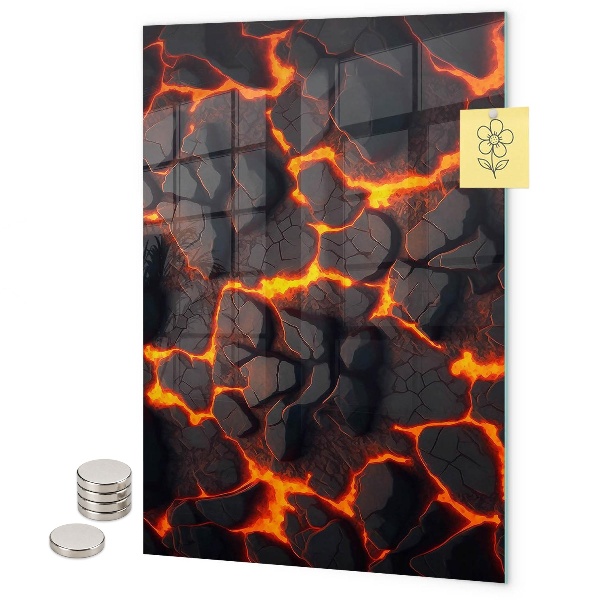 Tableau magnétique décoratif Lave volcanique
