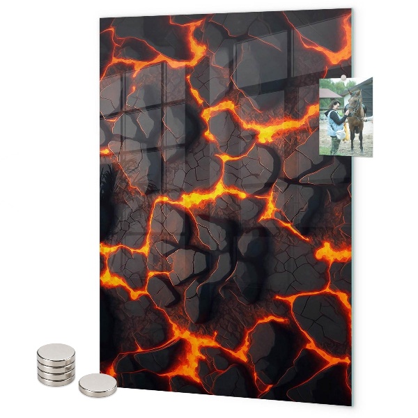 Tableau magnétique décoratif Lave volcanique
