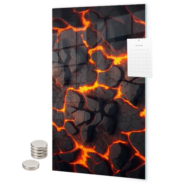 Tableau magnétique décoratif Lave volcanique