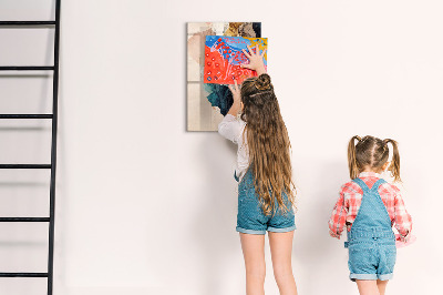Tableau aimanté taches lumineuses et abstraites