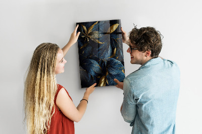 Tableau magnétique décoratif Fleurs sombres
