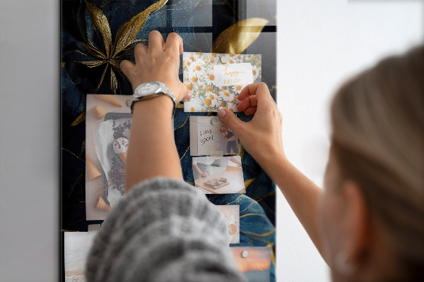 Tableau magnétique décoratif Fleurs sombres