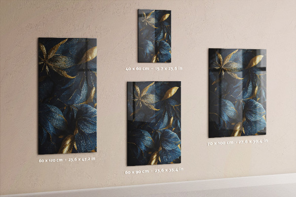 Tableau magnétique décoratif Fleurs sombres