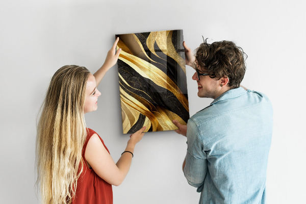 Tableau aimanté Abstraction jaune