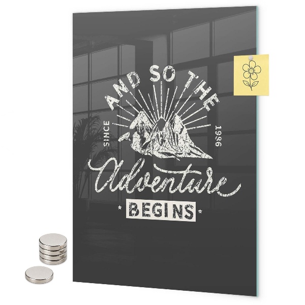 Tableau magnétique décoratif L'aventure commence