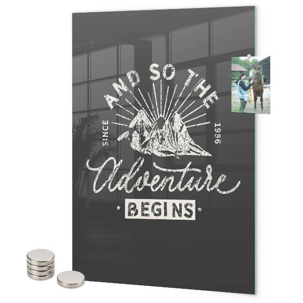 Tableau magnétique décoratif L'aventure commence