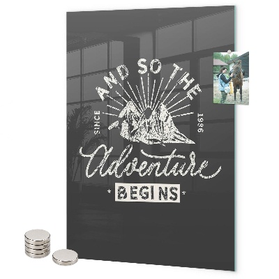Tableau magnétique décoratif L'aventure commence