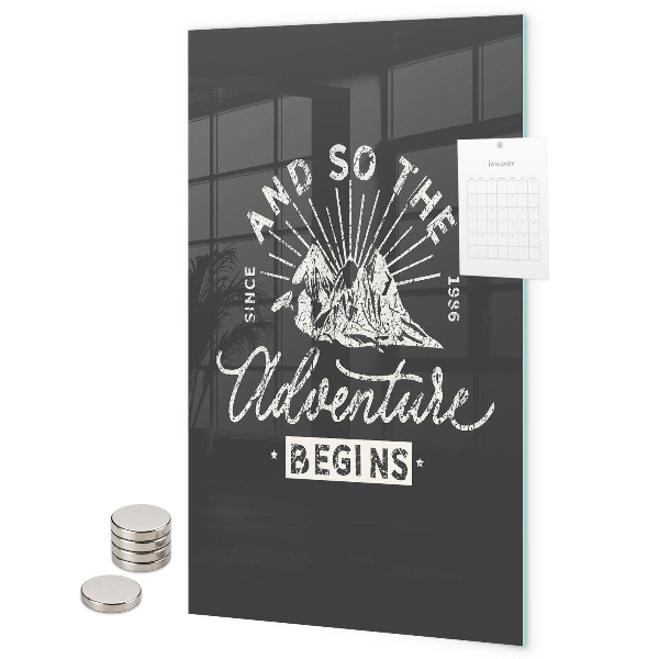 Tableau magnétique décoratif L'aventure commence