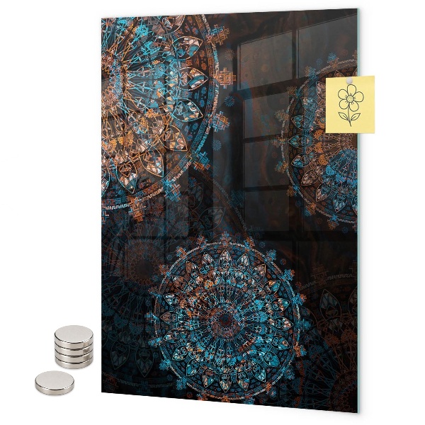 Tableau aimanté mandalas colorés