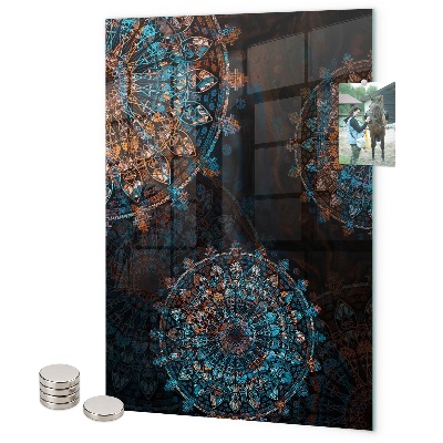 Tableau aimanté mandalas colorés