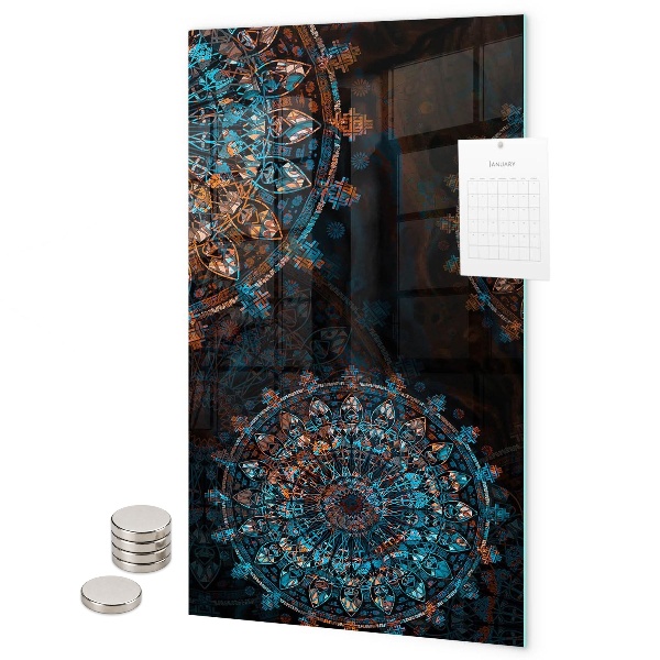 Tableau aimanté mandalas colorés