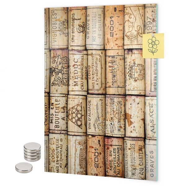 Tableau magnétique décoratif bouchons de vin