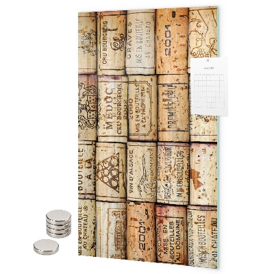 Tableau magnétique décoratif bouchons de vin